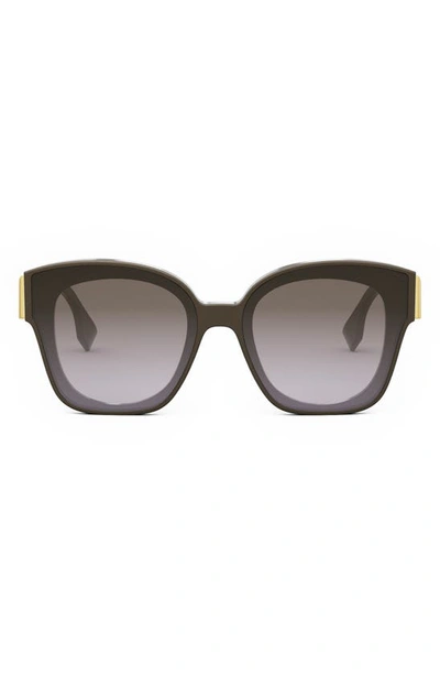 Fendi First Acetate Cat-eye Sunglasses In Dark Brown Gradient