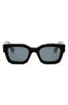 FENDI SIGNATURE 50MM RECTANGULAR SUNGLASSES