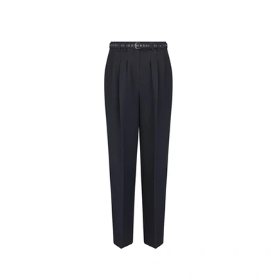 Dior Wool And Silk Pants In Gray