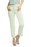 Nydj Marilyn Straight Womens Cuffed Denim Cropped Jeans In Beginning