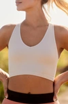 Fp Movement Free Throw Crop Tank In Sandstone