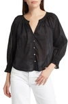 Rails Mariah Button-front Blouse In True Black