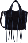 Chloé Small Mony Tote Bag Blue Size Onesize 100% Calf-skin Leather In 48c Midnight Blue