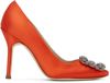 MANOLO BLAHNIK ORANGE HANGISI PUMPS