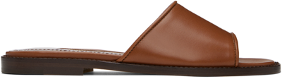 Manolo Blahnik Brown Safinanu Sandals In Mbrw2107