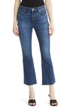 AG FARRAH HIGH WAIST RAW HEM CROP BOOTCUT JEANS