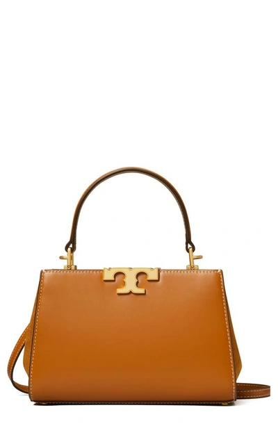 Tory Burch Eleanor Satchel Leather Tote Bag In Brown