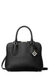 Tory Burch Mini Pebbled Leather Swing Bag In Black