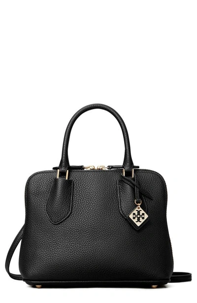 Tory Burch Mini Pebbled Leather Swing Bag In Black