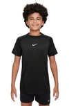 Nike Pro Big Kids' (boys') Dri-fit Short-sleeve Top In Black/white