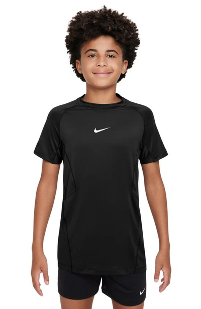 Nike Pro Big Kids' (boys') Dri-fit Short-sleeve Top In Black