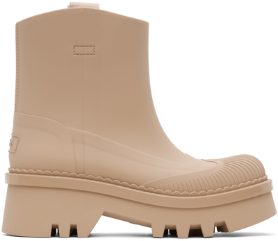 CHLOÉ BEIGE RAINA RAIN BOOTS