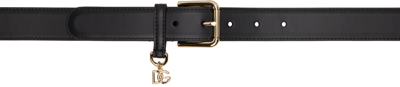 Dolce & Gabbana Women's Leather & Logo-charm Belt In Nero