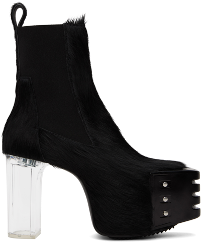 Rick Owens Grilled Platforms 45 Ankle Boots In Black