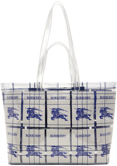 Burberry Ekd Label Shopping Bag In Multicolour