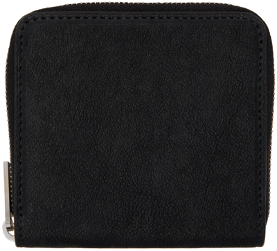 Rick Owens Black Zipped Wallet In 09 Black