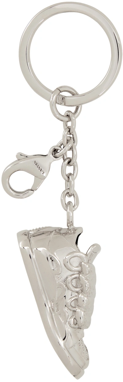 Lanvin Silver Curb Sneakers Key Chain In M2 Silver