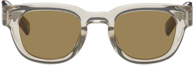 Saint Laurent Beige Sl 675 Sunglasses In Beige-beige-brown