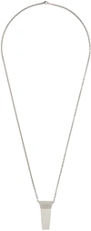 RICK OWENS SILVER TRUNK CHARM NECKLACE