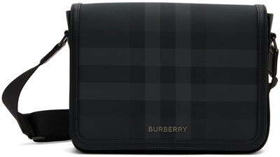 Burberry Small Alfred Messenger Bag In Charcoal Check