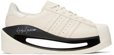 Y-3 Gendo Superstar Leather Sneakers In Cream White/black/of