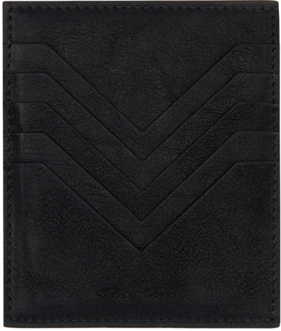 Rick Owens Black Square Card Holder In 09 Black