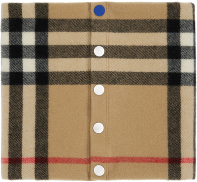 Burberry Check Cashmere Snood In Brown