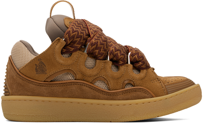 Lanvin Tan Skate Sneakers In 654 Cumin