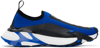 Dolce & Gabbana Sorrento Sneakers In Stretch Mesh With Logo In 8v655 Blue