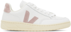 VEJA WHITE V-12 LEATHER SNEAKERS