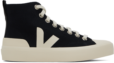 Veja Black Wata Ii Canvas Sneakers In Black/pierre