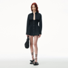 ALEXANDER WANG SMOCKED MINI DRESS WITH OVERSHIRT