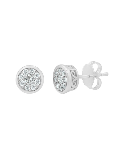 Lab Grown Diamonds Silver 0.50 Ct. Tw. Lab Grown Diamond Earrings In Metallic