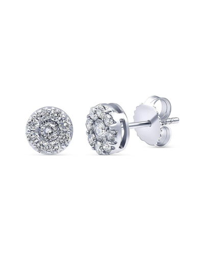 Lab Grown Diamonds Silver 0.65 Ct. Tw. Lab Grown Diamond Earrings In Metallic