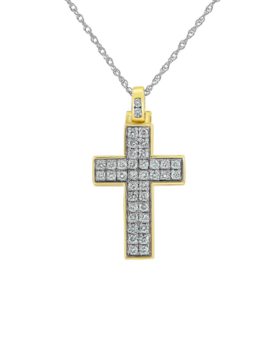 Lab Grown Diamonds Silver 0.75 Ct. Tw. Lab Grown Diamond Cable Chain In Gold