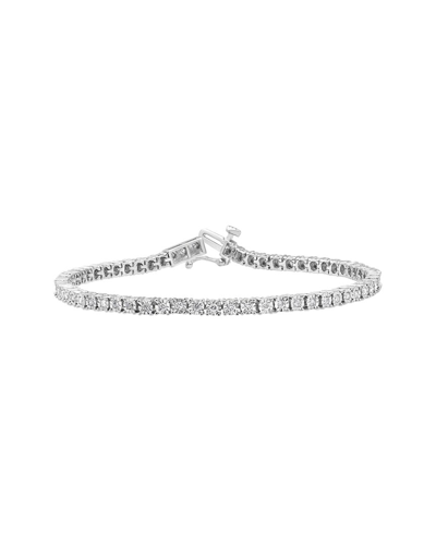 Lab Grown Diamonds Silver 0.75 Ct. Tw. Lab Grown Diamond Bracelet In Metallic