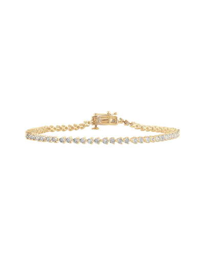 Lab Grown Diamonds Silver 0.51 Ct. Tw. Lab Grown Diamond Bracelet In Gold