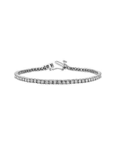 Lab Grown Diamonds Silver 1.00 Ct. Tw. Lab Grown Diamond Bracelet In Metallic