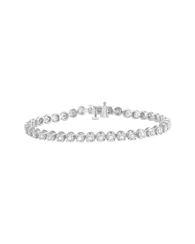 Lab Grown Diamonds Silver 0.98 Ct. Tw. Lab Grown Diamond Bracelet In Metallic