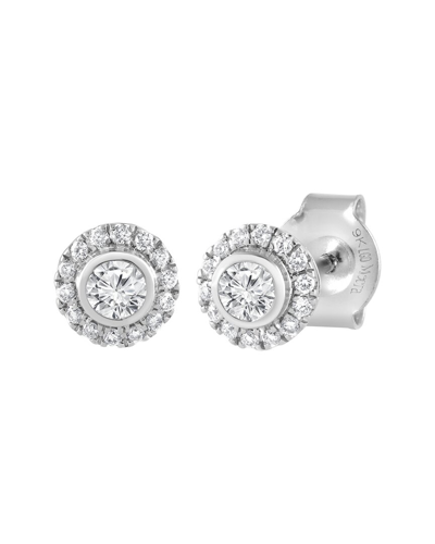 Lab Grown Diamonds 9k 0.27 Ct. Tw. Lab Grown Diamond Earrings 1 In Metallic