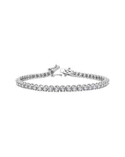 Lab Grown Diamonds Silver 1.75 Ct. Tw. Lab Grown Diamond Bracelet 1 In Metallic