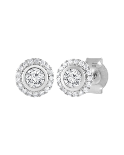 Lab Grown Diamonds 9k 0.41 Ct. Tw. Lab Grown Diamond Earrings In Metallic