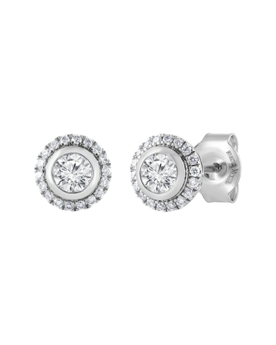 Lab Grown Diamonds 9k 0.61 Ct. Tw. Lab Grown Diamond Earrings In Metallic