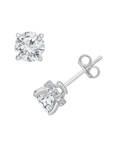 Lab Grown Diamonds 14k 2.51 Ct. Tw. Lab Grown Diamond Earrings In Metallic