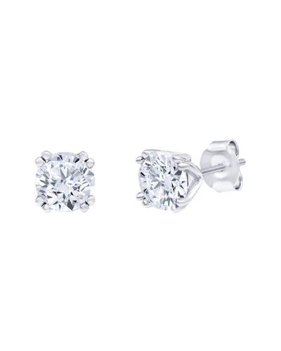 Lab Grown Diamonds 14k 4.00 Ct. Tw. Lab Grown Diamond Earrings In Metallic