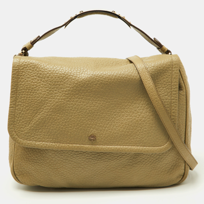 Pre-owned Mulberry Avocado Green Leather Flap Hobo