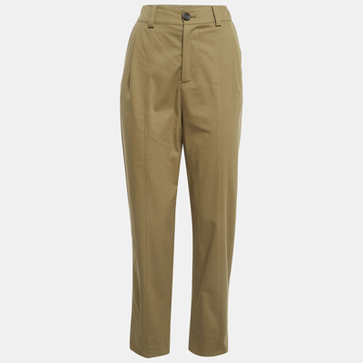 Pre-owned See By Chloé Beige Cotton Pleated Trousers S