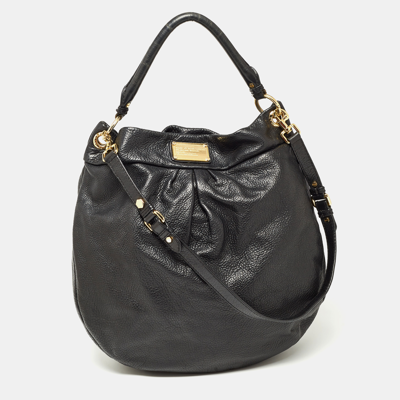 Pre-owned Marc By Marc Jacobs Black Leather Classic Q Hillier Hobo