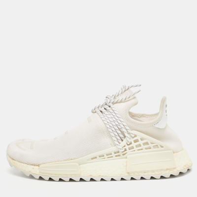 Pre-owned Adidas Originals Pharrell Williams X Adidas White Knit Fabric Human Body Nmd Trainers Size 46 2/3
