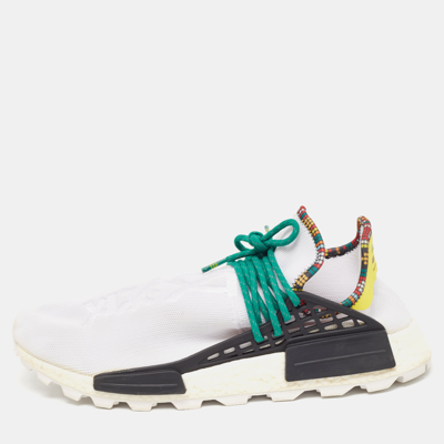Pre-owned Adidas Originals Pharrell Williams X Adidas White Fabric Human Body Nmd Sneakers Size 46 2/3